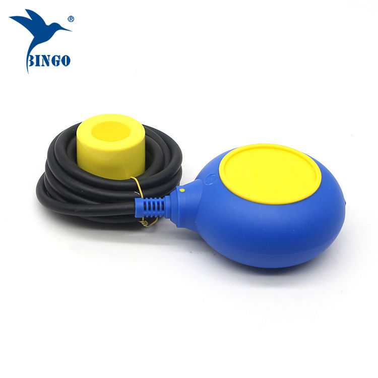 Pengawal aras jenis MAC 3 dalam suis apungan kabel berwarna kuning dan biru